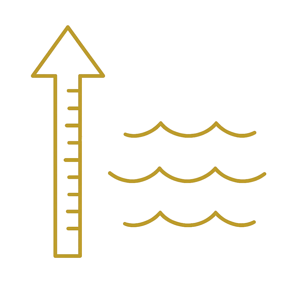 Energy icons sea level